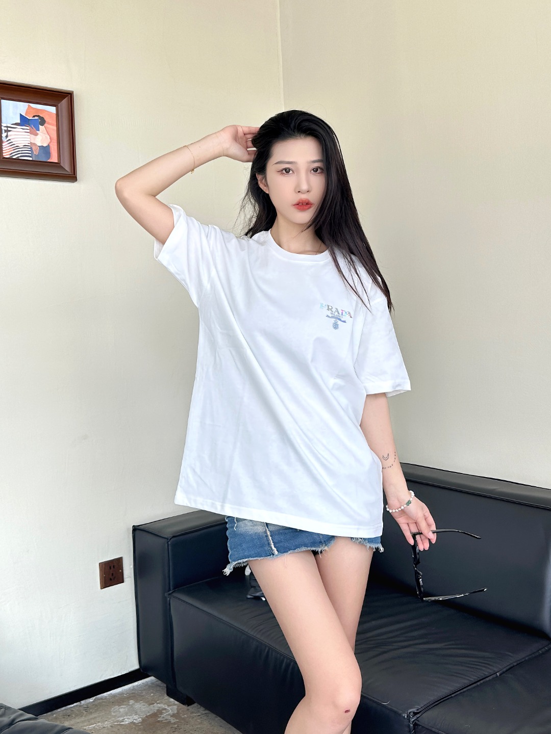 프라다 프라다 25SS 레이저 쇼트 슬리브 셔츠
