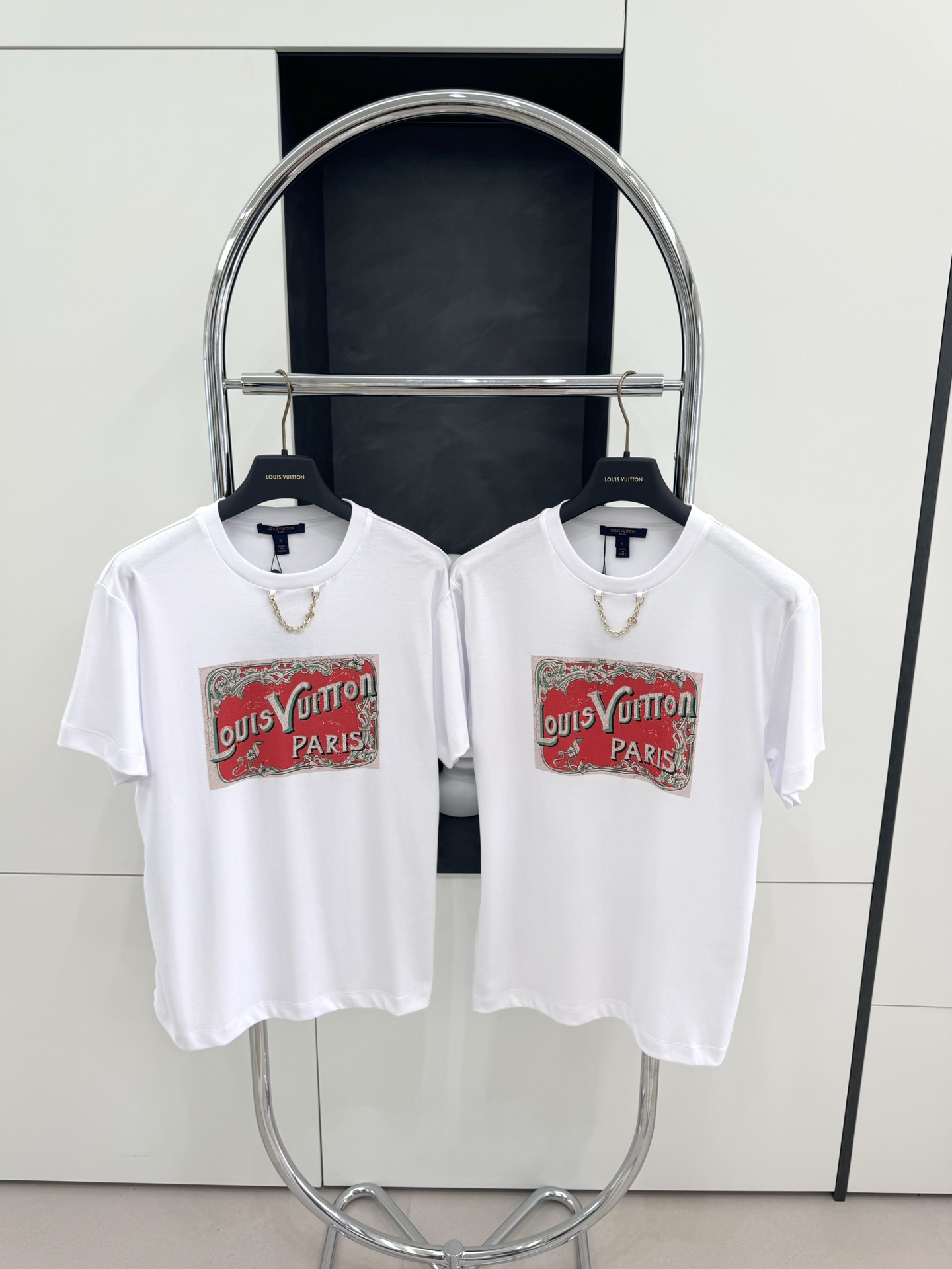 LV 2024SS 뉴 프린트 여성 쇼트 슬리브