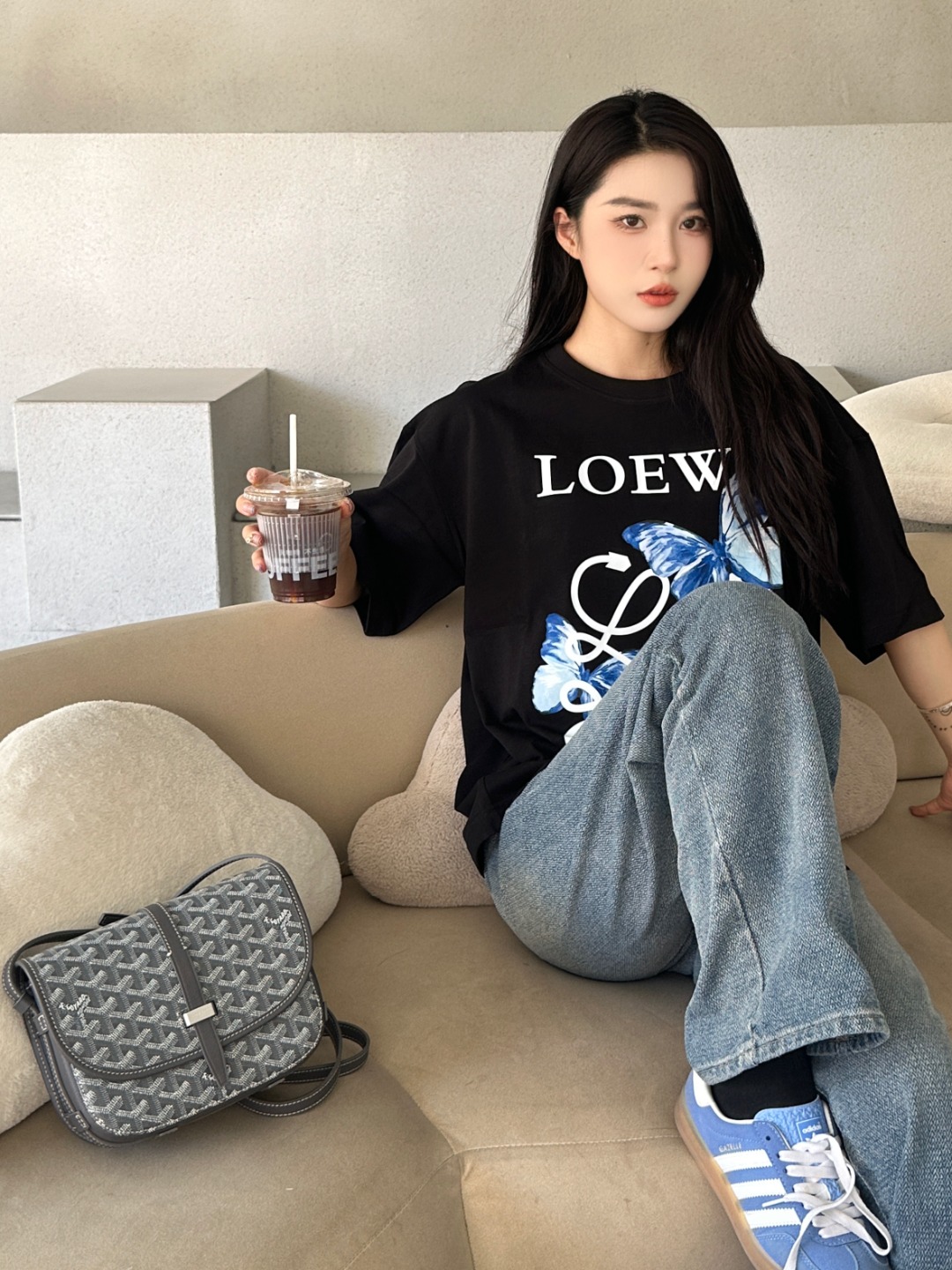 로에베 로에베 24SS 버터플라이 쇼트 슬리브 셔츠