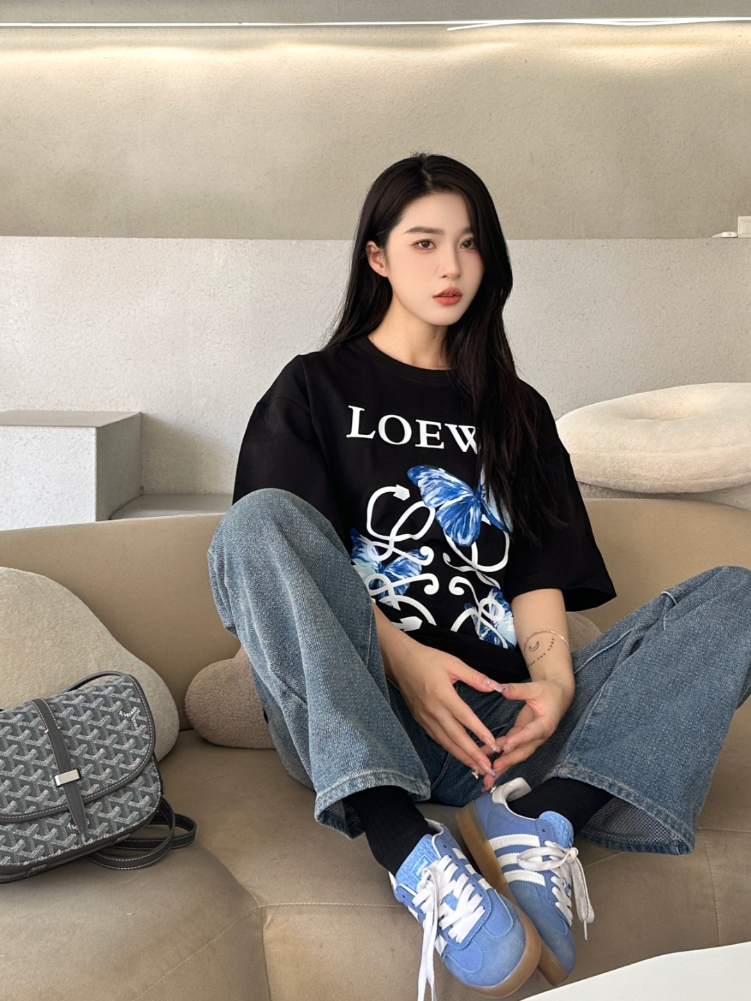로에베 로에베 24SS 버터플라이 쇼트 슬리브 셔츠
