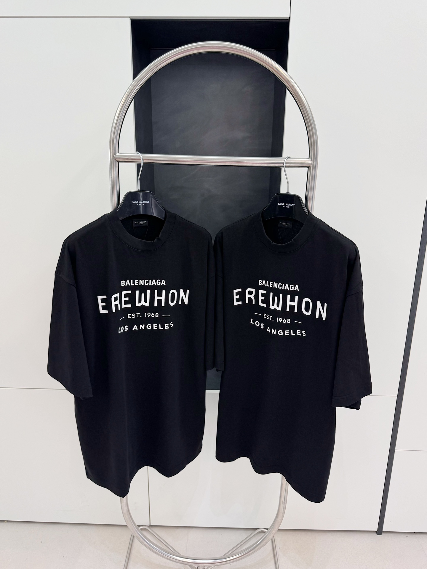 발렌시아가 코브랜드 프린트 쇼트 슬리브 I