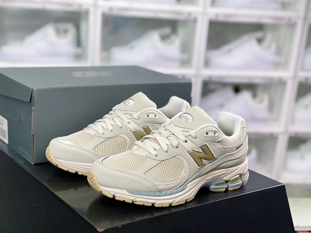 NB 뉴발란스 ML2002 시리즈 레트로 아빠 스타일 캐주얼 스포츠 조깅화 “가죽 라이트 베이지 그레이 M2002R3 