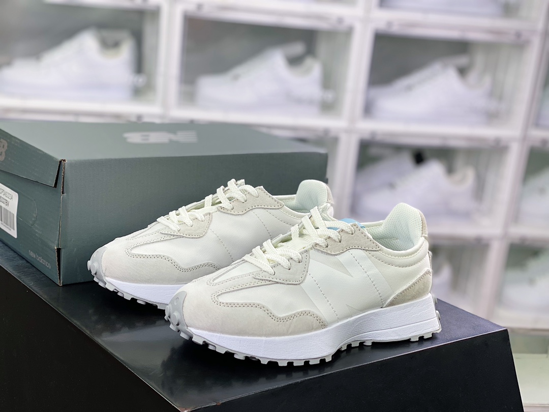 일본 유명 일러스트 만화가 조인트 노리타케이 X NB 뉴발란스 MS327 시리즈 레트로 캐주얼 스포츠 조깅화 화이트 라이트 그레이 MS327NW1 