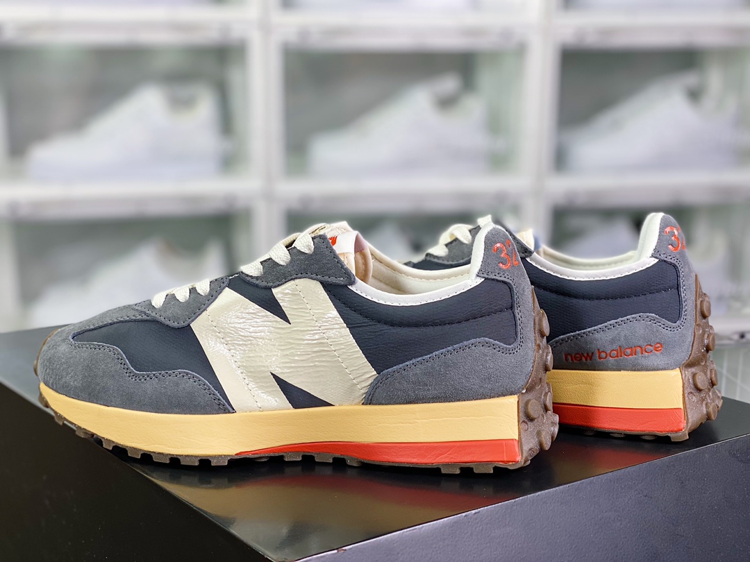 ANB 브랜드 x NB 뉴발란스 MS327스페셜 에디션 시리즈 레트로 캐주얼 스포츠 조깅화 만다린 덕 스티치 32 7MS327AAB 