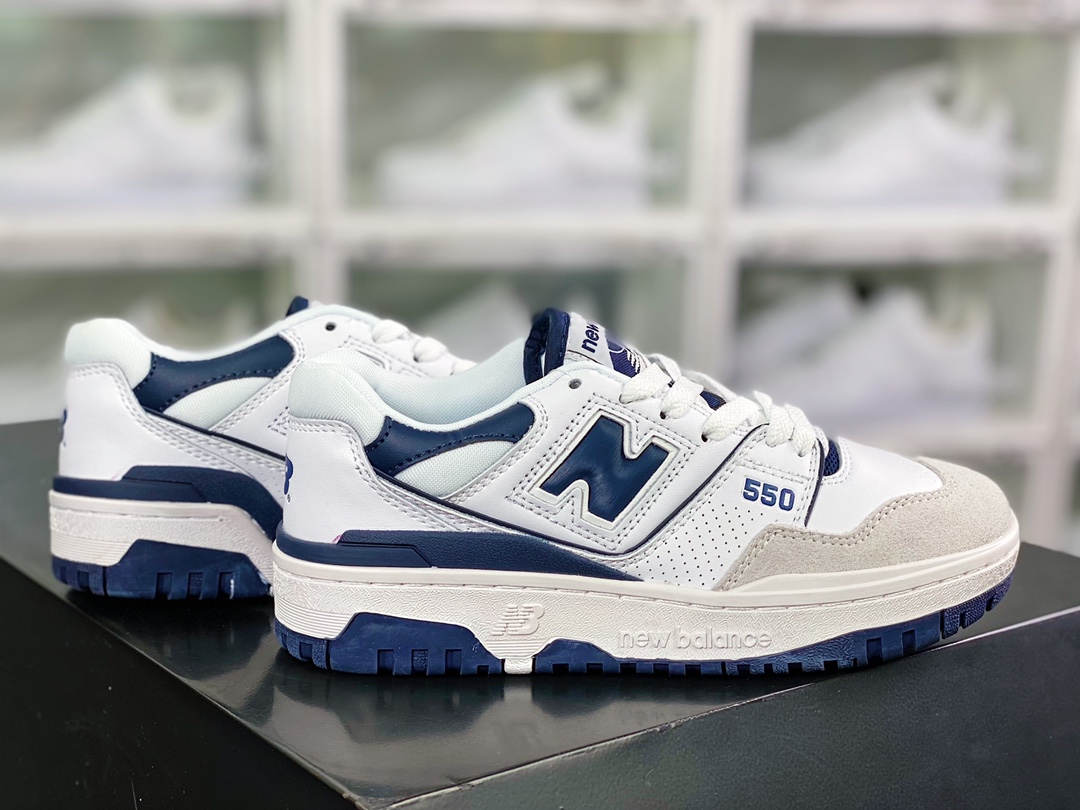 NB 뉴발란스 BB550 클래식 레트로 로우탑 캐주얼 스포츠 농구화 화이트 라이트 그레이 네이비 BB550WA1 