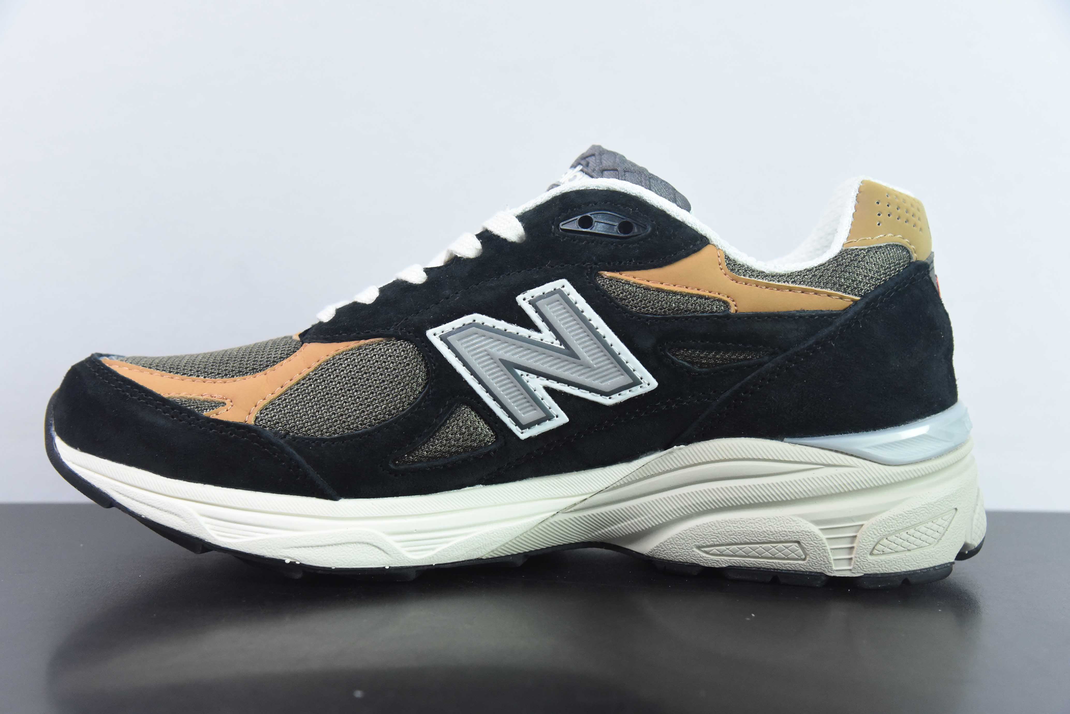 뉴발란스 M990BB3 뉴발란스 NB990V3 블랙 앤 브라운 3세대 대통령 레트로 조깅화 사이즈: 36-45