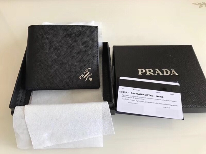 (실사영상) Prada 프라다 사피아노 로고 레더 반지갑 2M0513 남자지갑 PRADA 4002