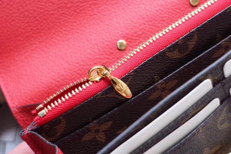 Louis Vuitton 2020 여성용 팔라스 월렛 레드