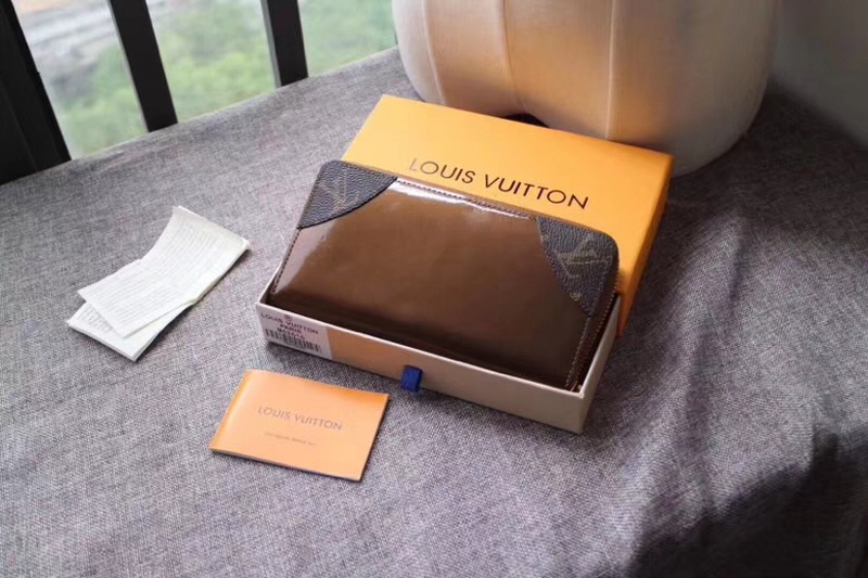 Louis Vuitton 2020 여성용 베르니 지퍼월렛 레드,브라운,버건디