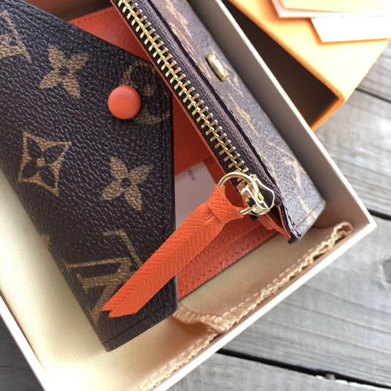  LOUIS VUITTON 빅토린 월릿 오렌지,핑크,브라운
