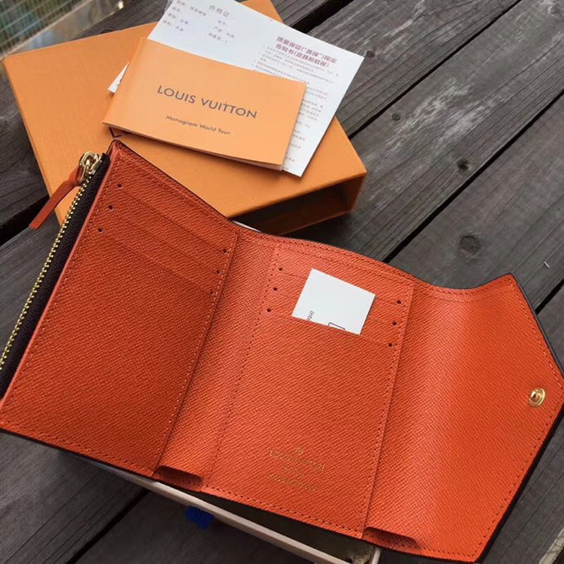  LOUIS VUITTON 빅토린 월릿 오렌지,핑크,브라운
