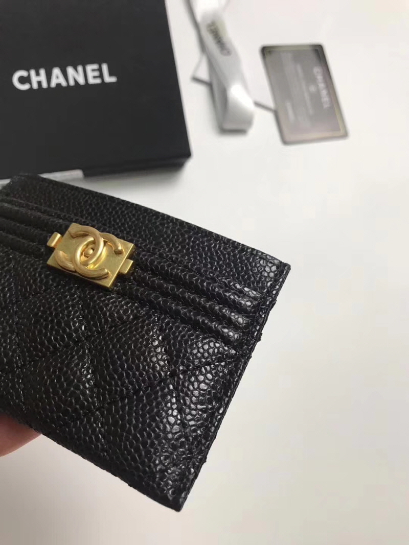 Chanel 2020 여성용 보이 엔틱 카드홀더 금장,은장