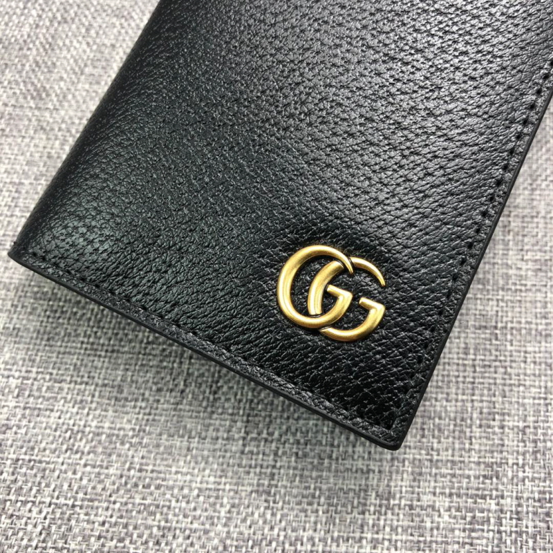 Gucci 구찌 남성용 클래식 반,장지갑 금장블랙