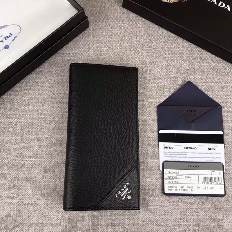 Prada 프라다 사피아노 장지갑 블랙,네이비