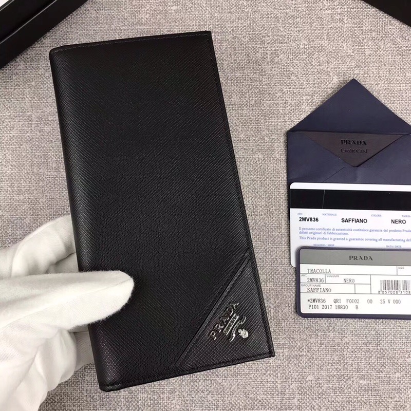 Prada 프라다 사피아노 장지갑 블랙,네이비
