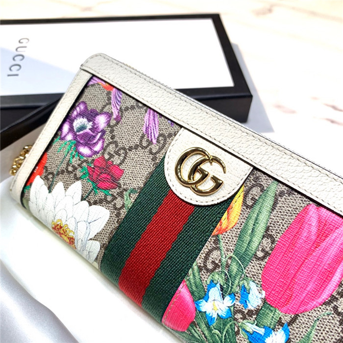 구찌 플라워 오피디아 지퍼 장지갑 523153-2 2020/신상