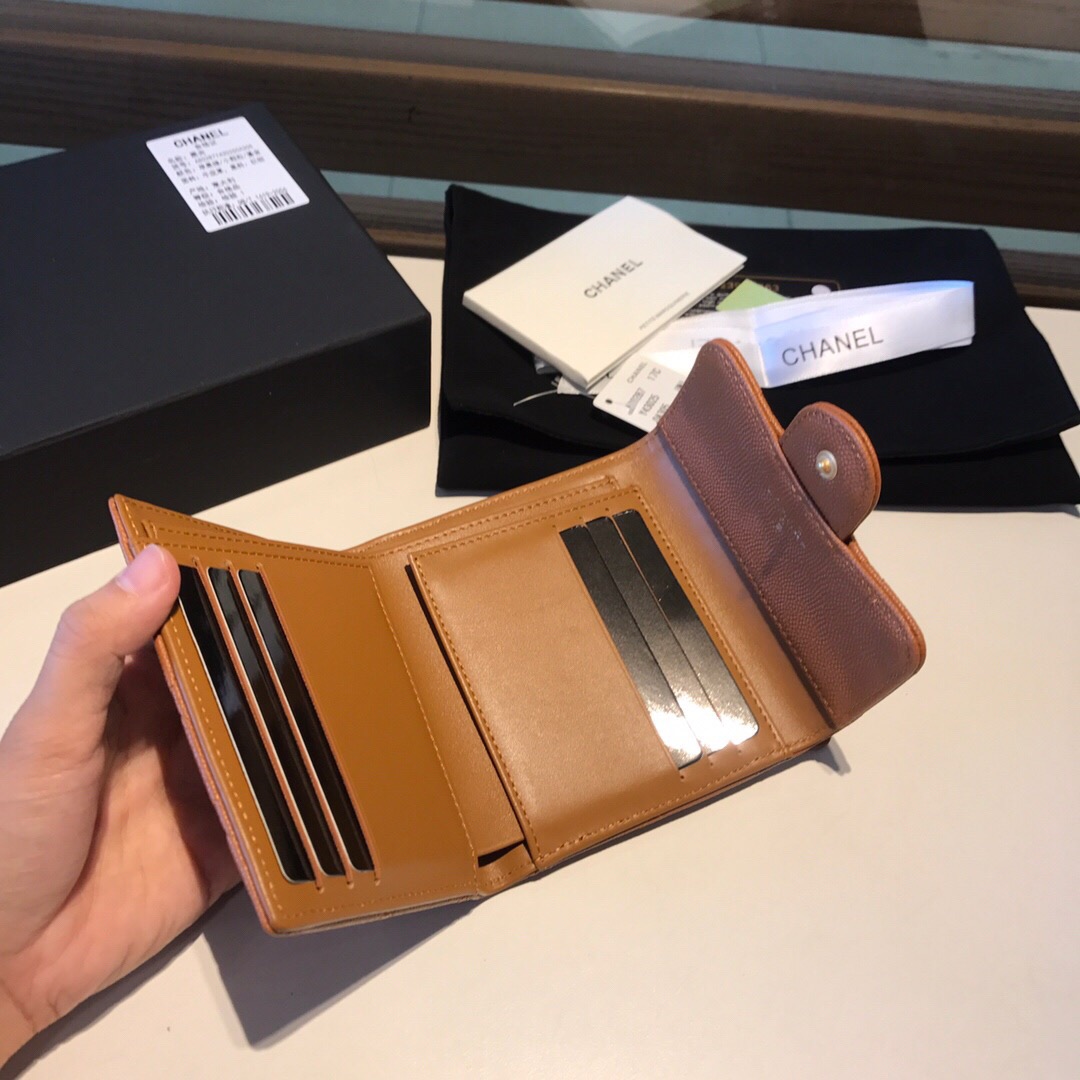 샤넬 캐비어 반지갑 11CM AS401052