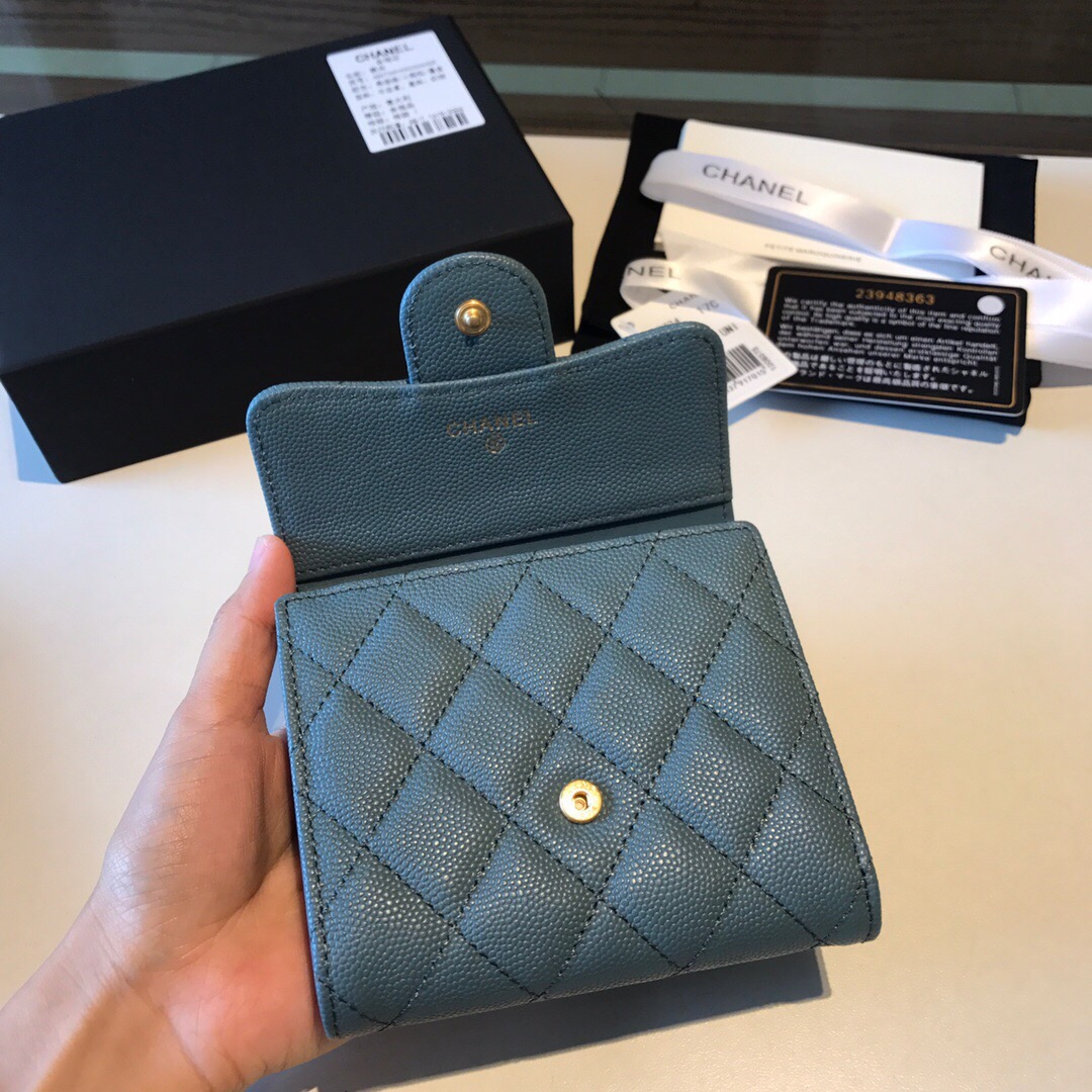 샤넬 캐비어 반지갑 11CM AS401052