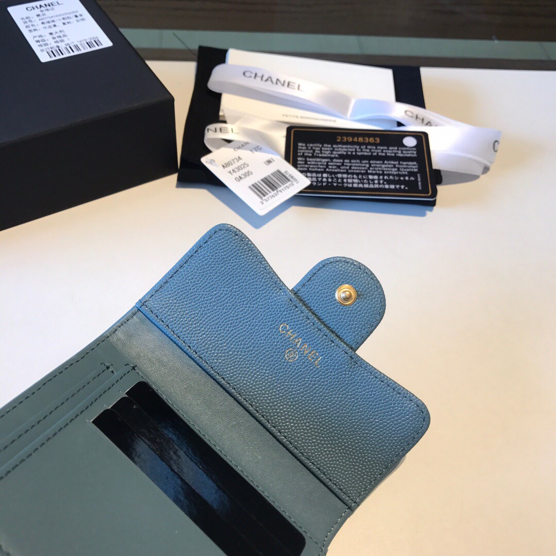 샤넬 캐비어 반지갑 11CM AS401052