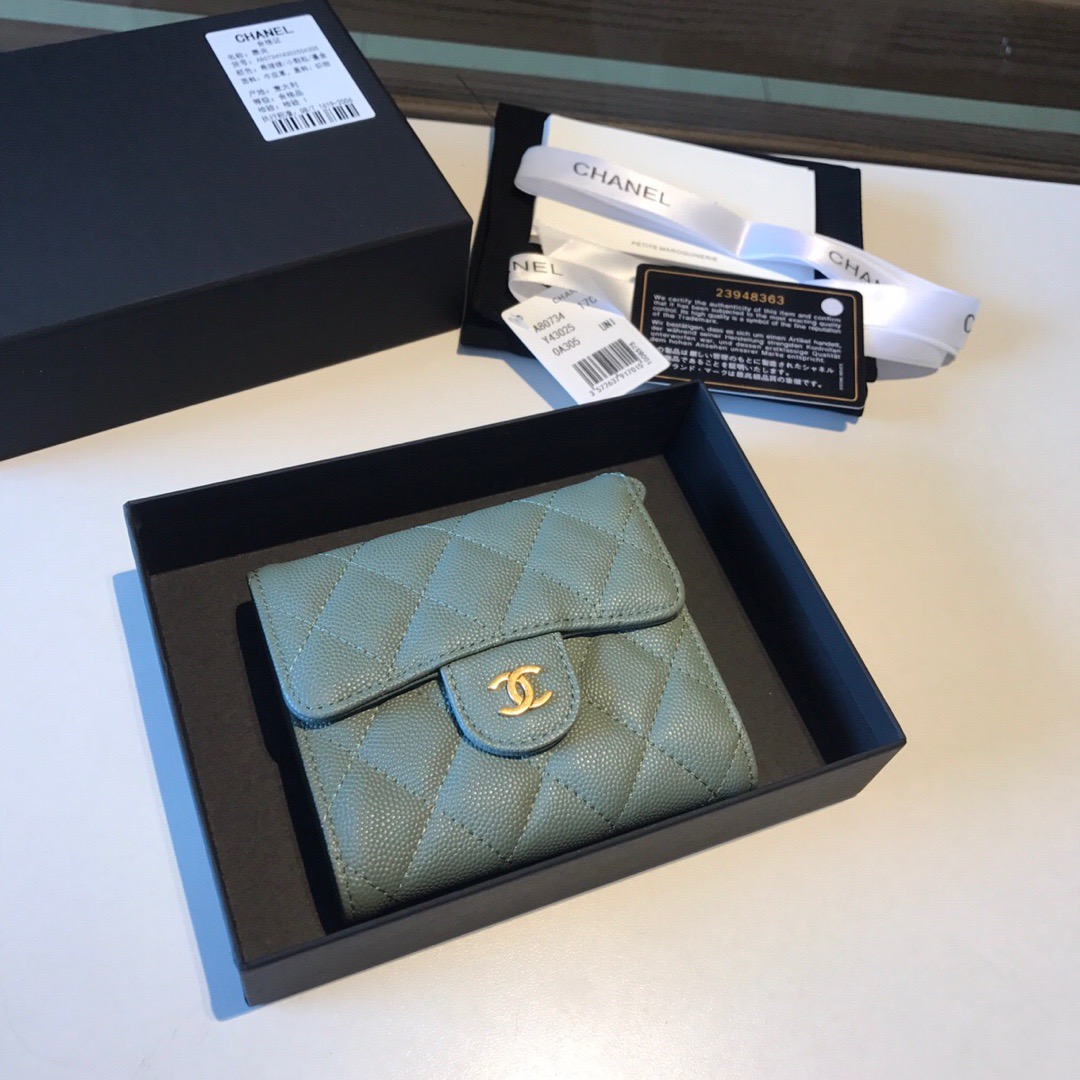 샤넬 캐비어 반지갑 11CM AS401052