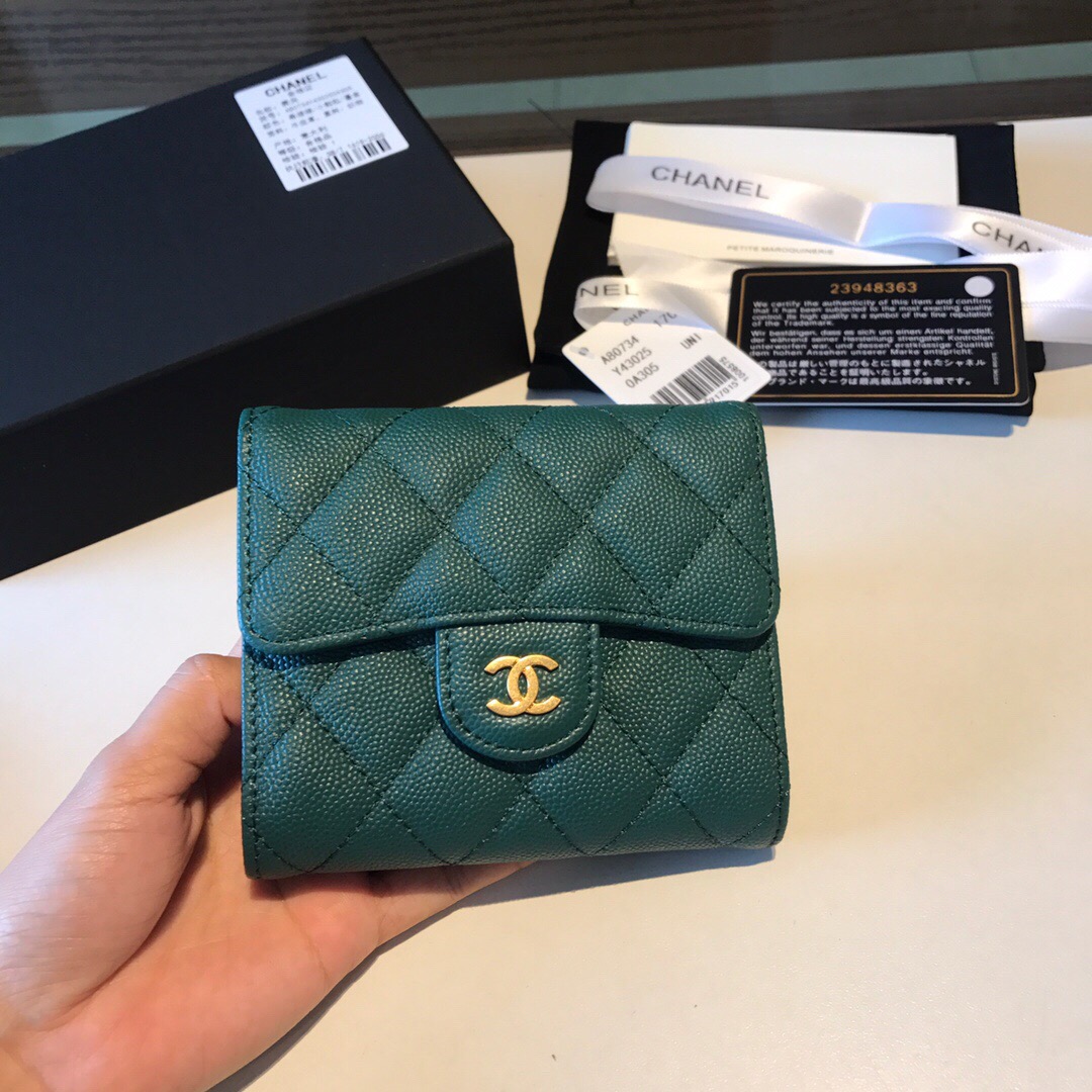  CHANEL 샤넬 캐비어 반지갑 11CM AS401052