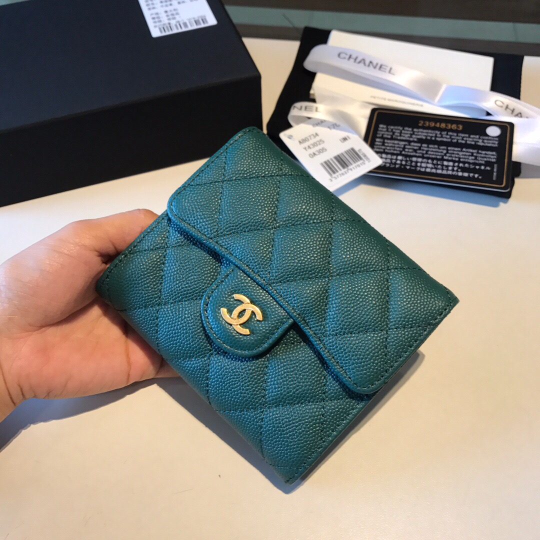  CHANEL 샤넬 캐비어 반지갑 11CM AS401052