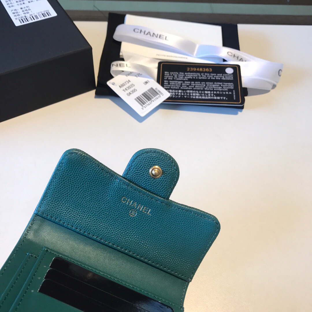  CHANEL 샤넬 캐비어 반지갑 11CM AS401052