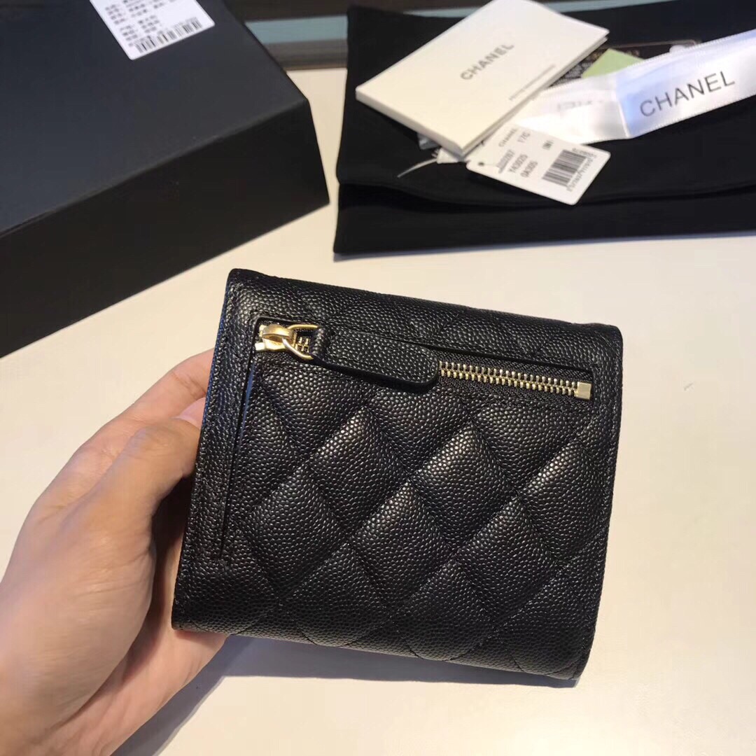 샤넬 캐비어 반지갑 11CM AS401052