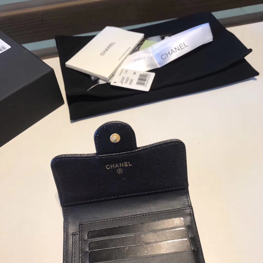 샤넬 캐비어 반지갑 11CM AS401052