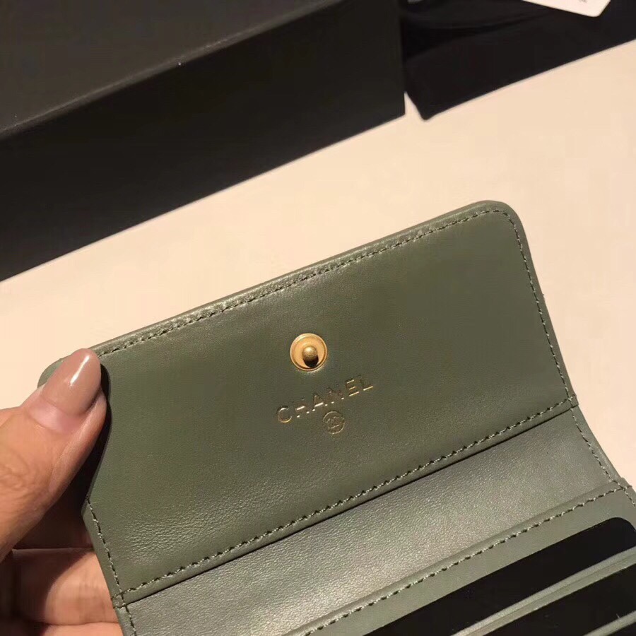 샤넬지갑 양가죽  금장 11CM AS87555