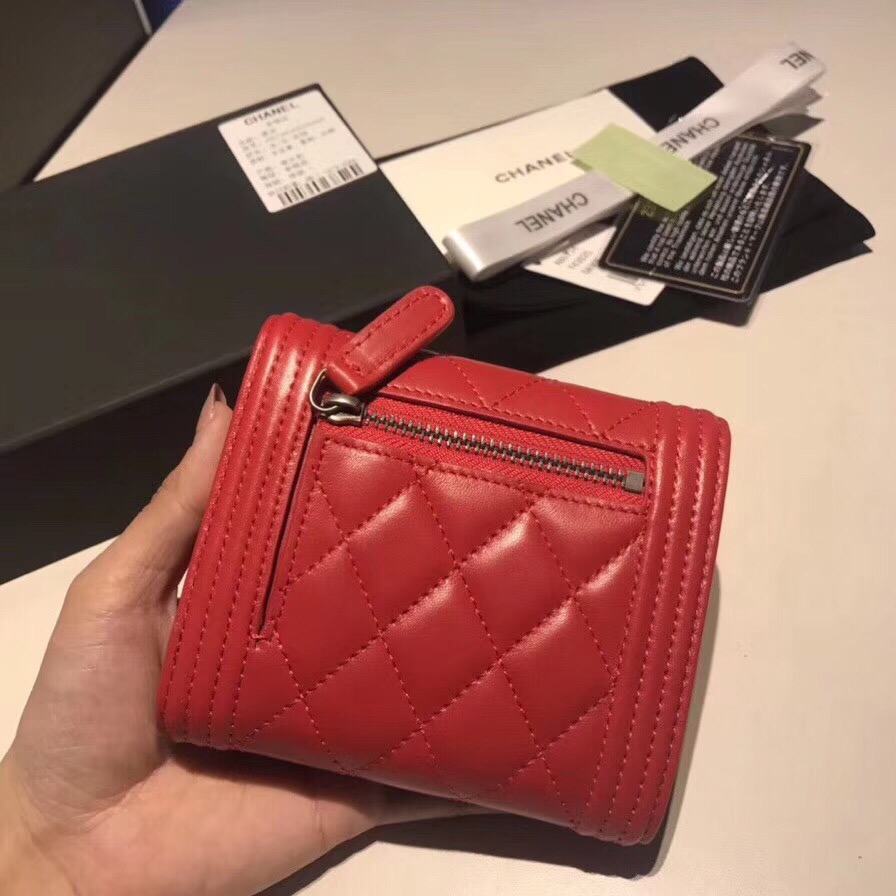 샤넬지갑 양가죽  은장 11CM AS87555