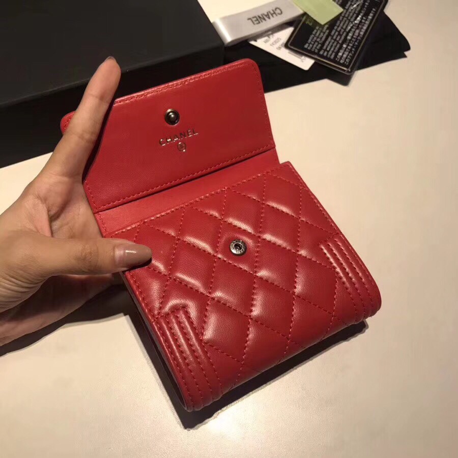 샤넬지갑 양가죽  은장 11CM AS87555