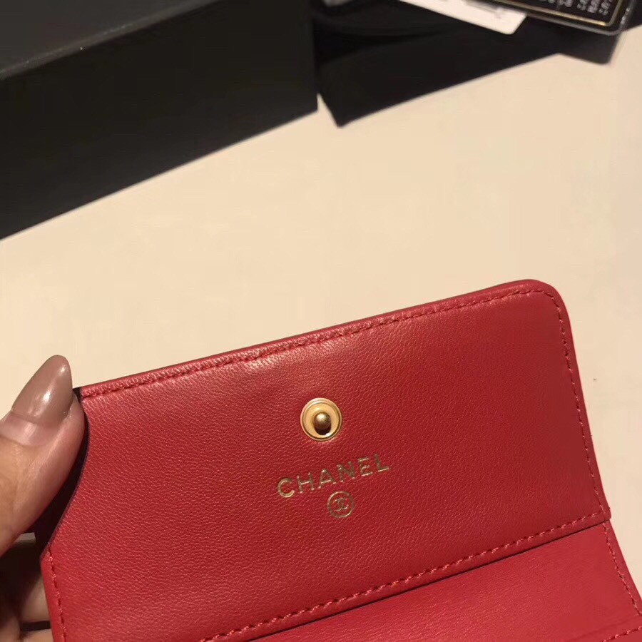 샤넬지갑 양가죽  금장 11CM AS87555