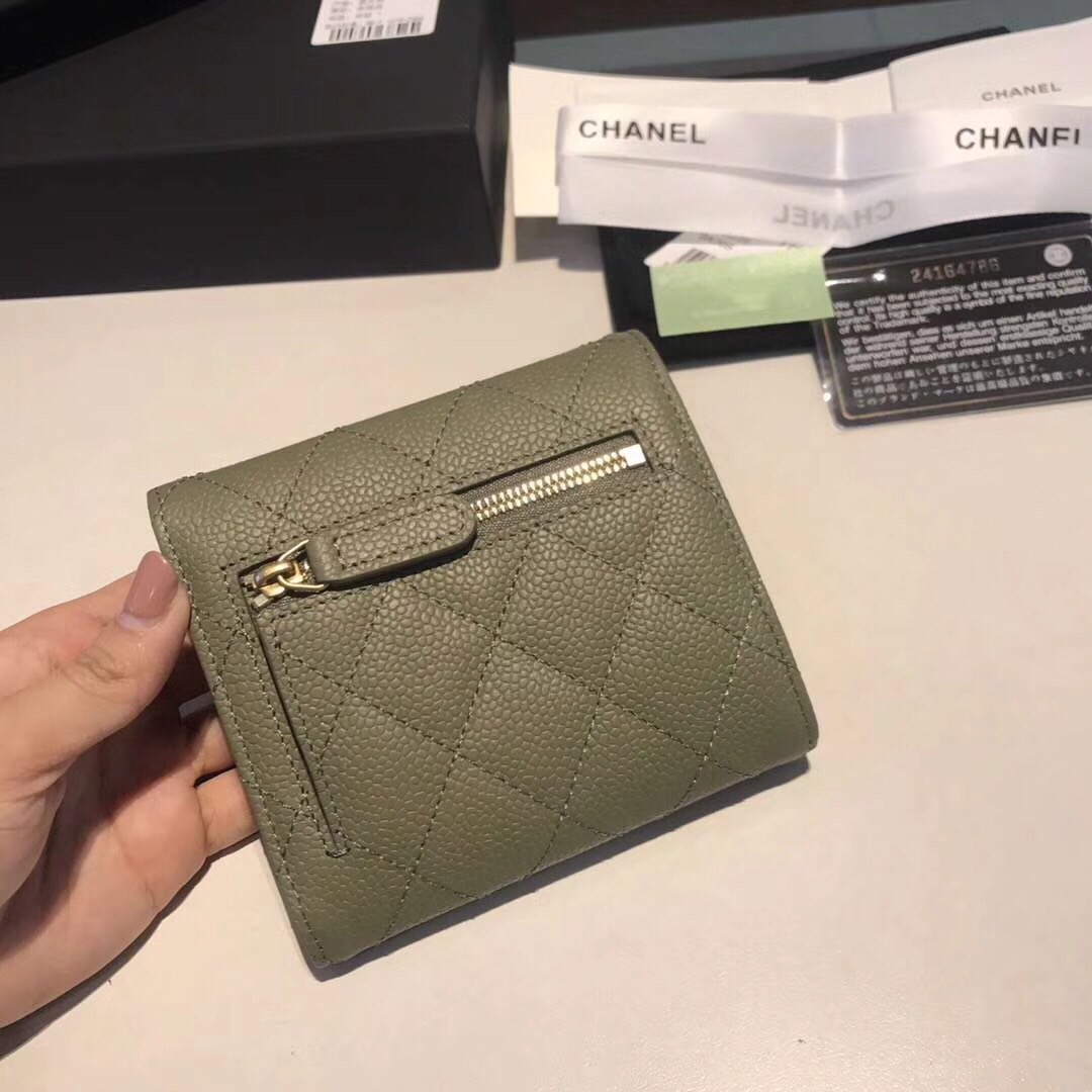 샤넬 캐비어 반지갑 11CM AS87005