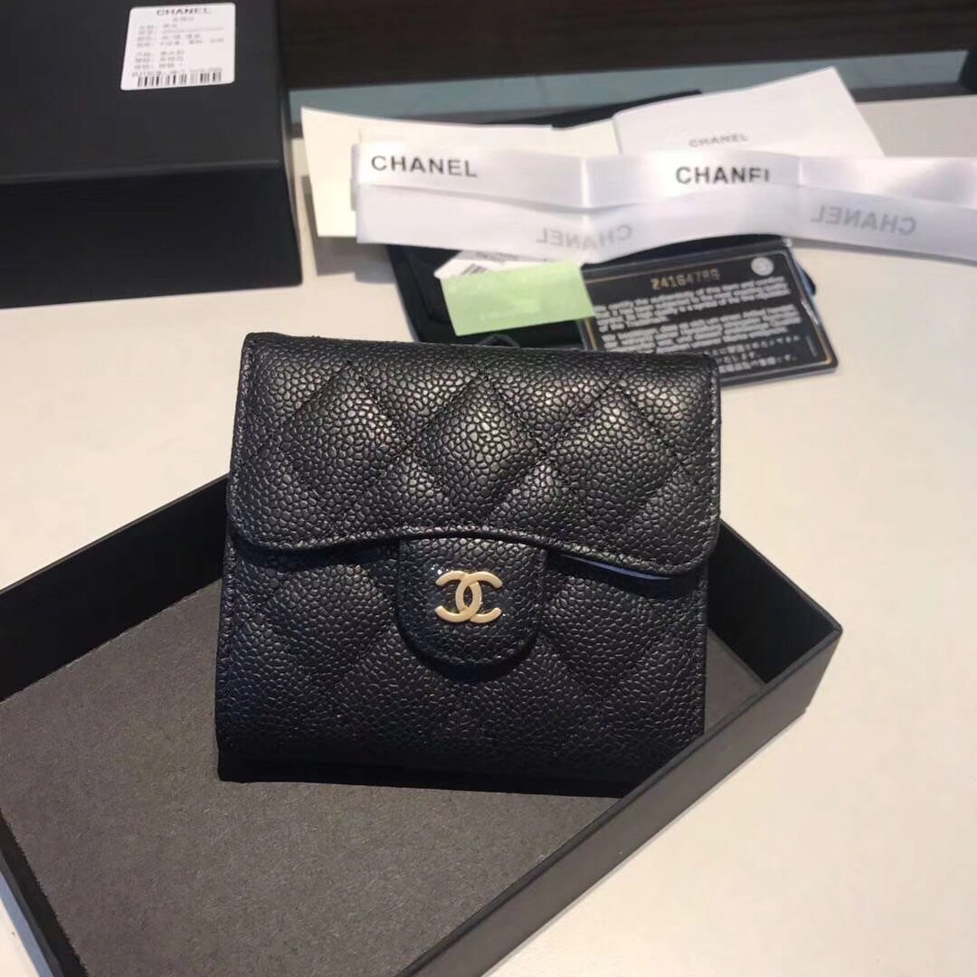 1위 CHANEL 샤넬 클래식 캐비어 반지갑 11CM AS87005