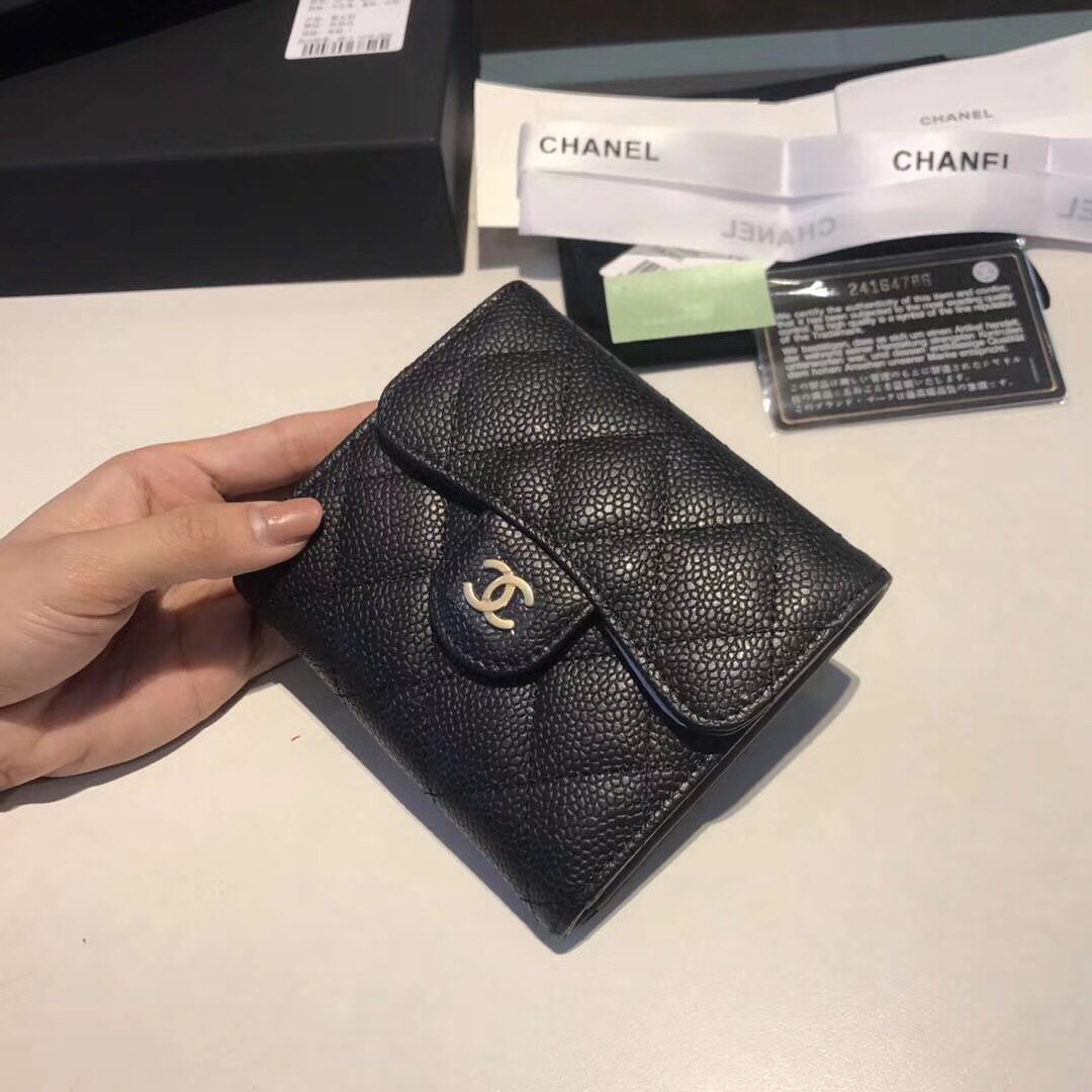 1위 CHANEL 샤넬 클래식 캐비어 반지갑 11CM AS87005