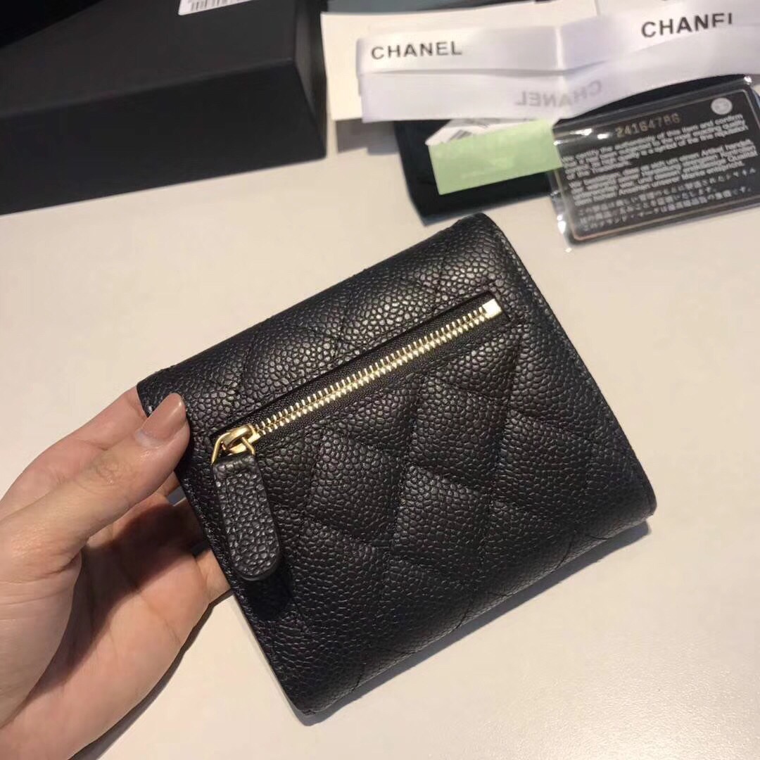 1위 CHANEL 샤넬 클래식 캐비어 반지갑 11CM AS87005