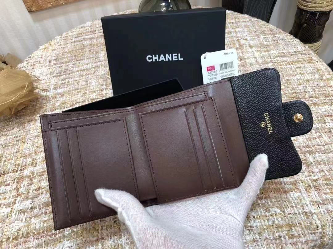 1위 CHANEL 샤넬 클래식 캐비어 반지갑 11CM AS87005