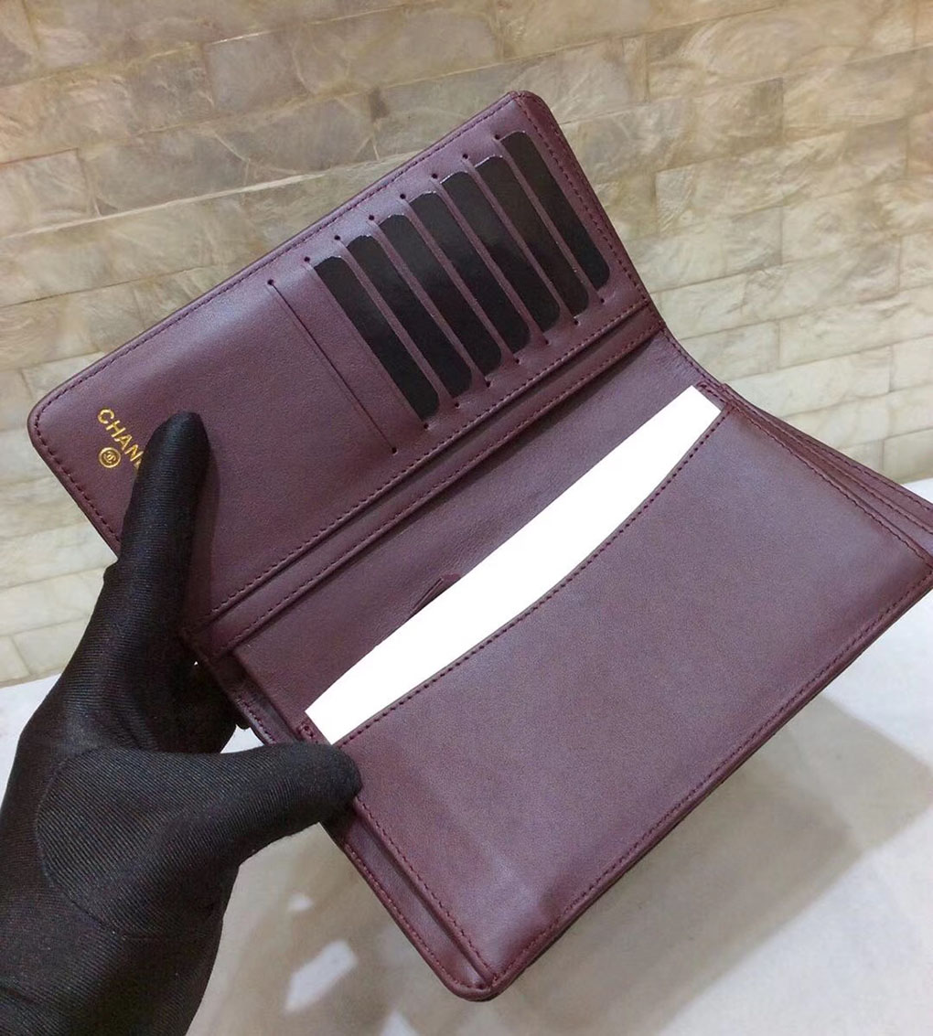 샤넬장지갑 양가죽 금장 18.5CM AS305216