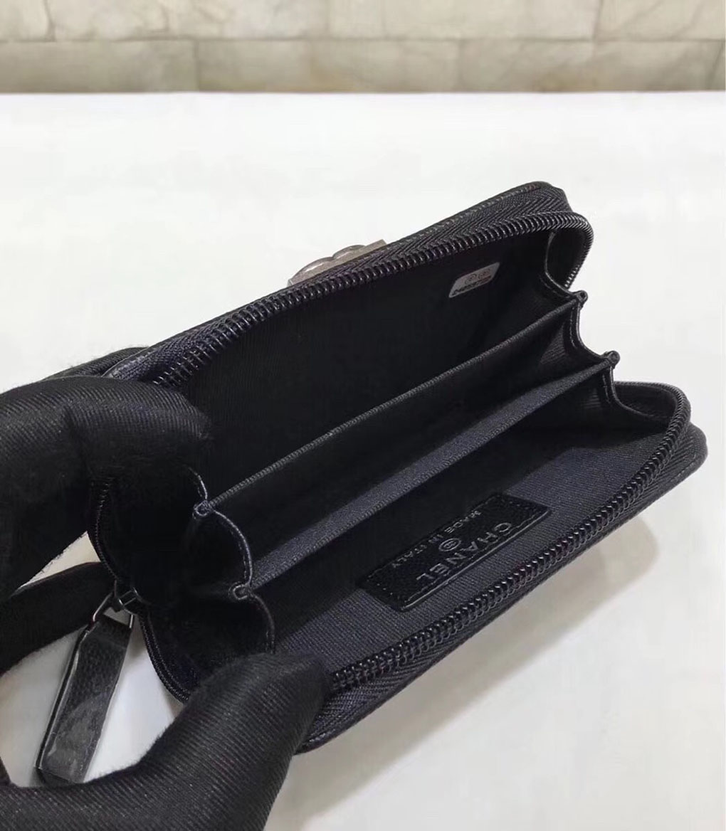 46위 CHANEL 샤넬 카드지갑&동전지갑 은장 10CM AS60026