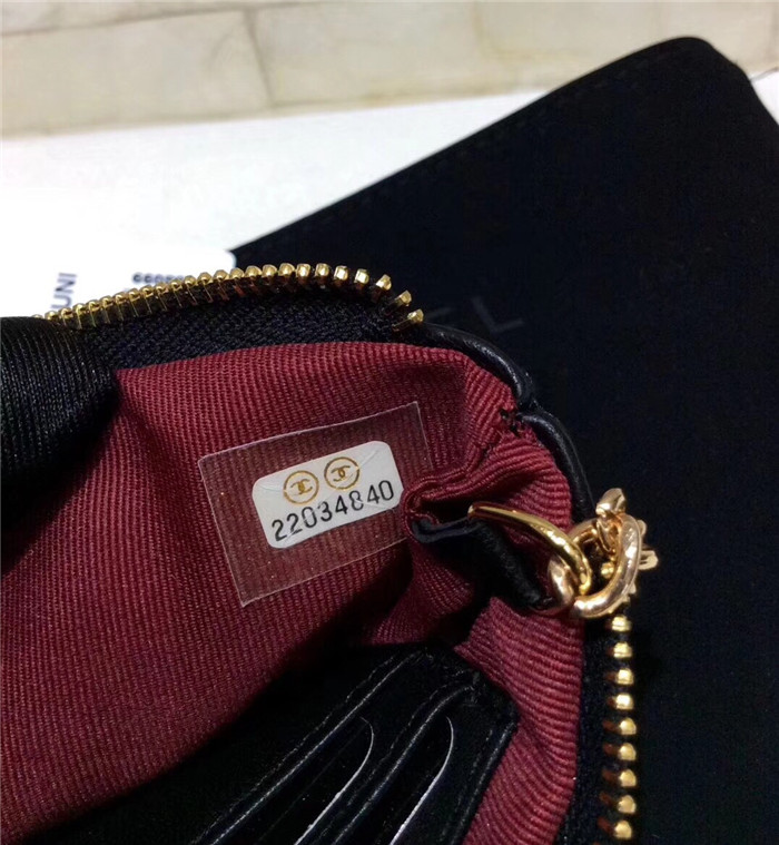 샤넬 램스킨 금장 동전&카드지갑 AS1008-1