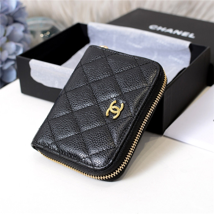 CHANEL 샤넬 캐비어 카드&동전지갑 C0018-1