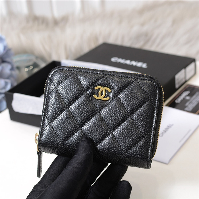 CHANEL 샤넬 캐비어 카드&동전지갑 C0018-1