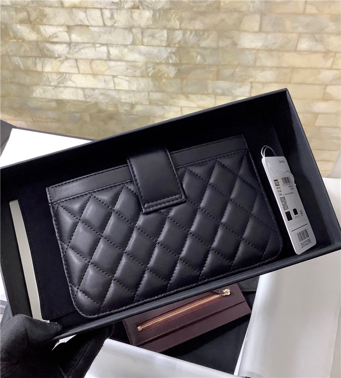 chanel 샤넬 램스킨 카드 장지갑 C14012