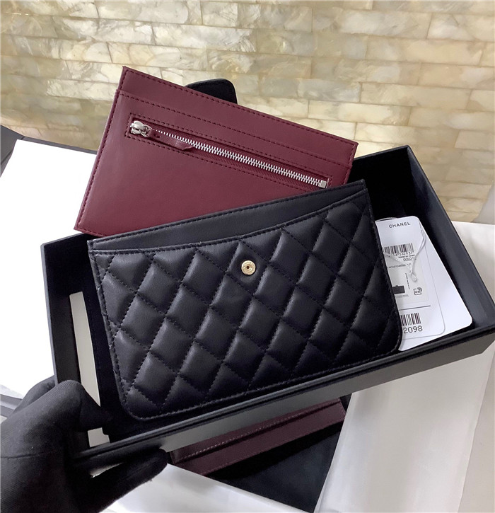 chanel 샤넬 램스킨 카드 장지갑 C14012