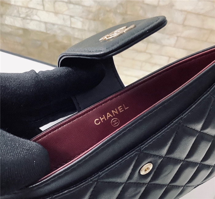 chanel 샤넬 램스킨 카드 장지갑 C14012