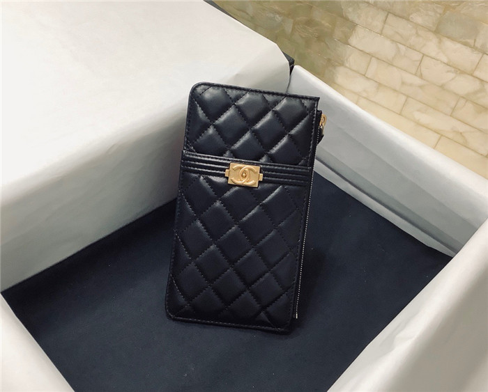 chanel 샤넬 램스킨 카드&폰케이스 AS15410-4