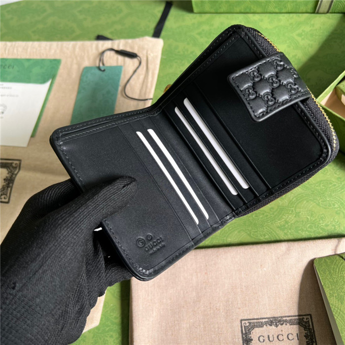 GUCCi 구찌 마이크로시마 지퍼 카드 반지갑 449395