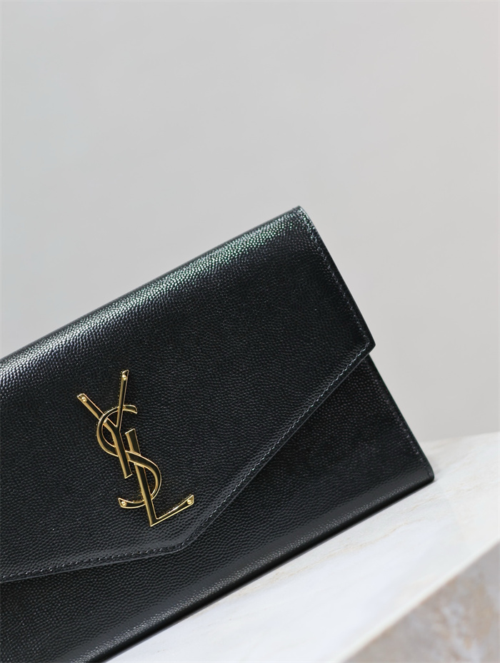 SAINT LAURENT 생로랑 업타운 샤이니 크로커다일 엠보 가죽 라지 장지갑 582124 2024/신상