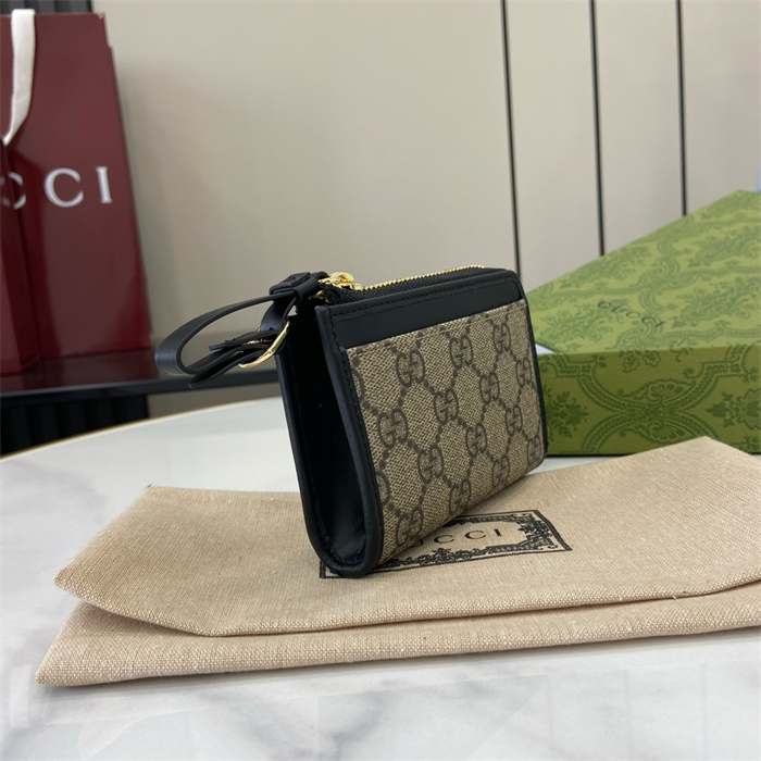 GUCCI 구찌 GG 엠블럼 지퍼 카드 케이스 821804 2COLOR